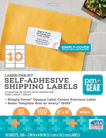 Self Adhesive Shipping Labels PEN+GEAR 18163