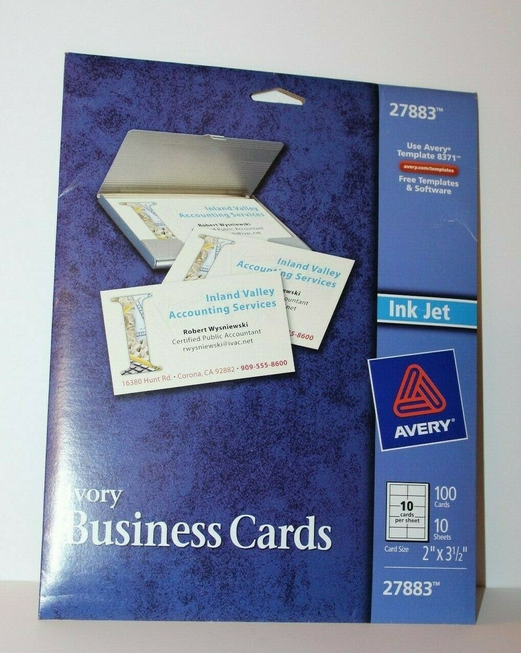 Avery Ivory Matte Buisness Card