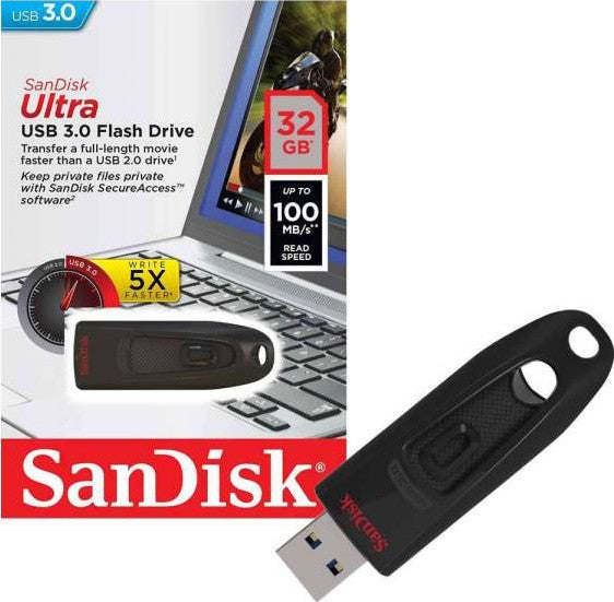 Buy SanDisk Ultra 100 MB/s USB 3.0 Flash Drive - 32GB, USB storage