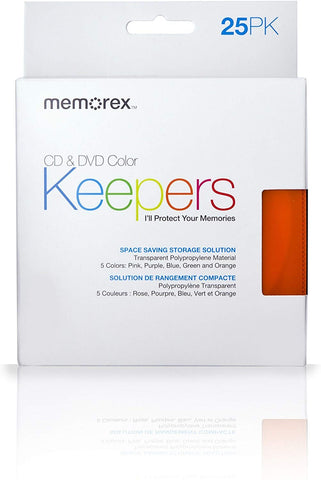 Memorex CD/DVD Keepers (25-Pack, Plastic)