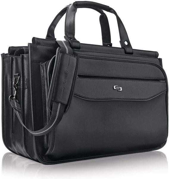 Solo Triple Compartment Laptop Briefcase