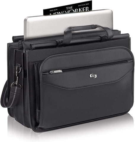 Solo Triple Compartment Laptop Briefcase