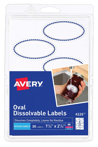 Avery Dissolvable Oval Labels