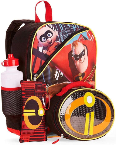 The Incredibles Backpack 5pc Set