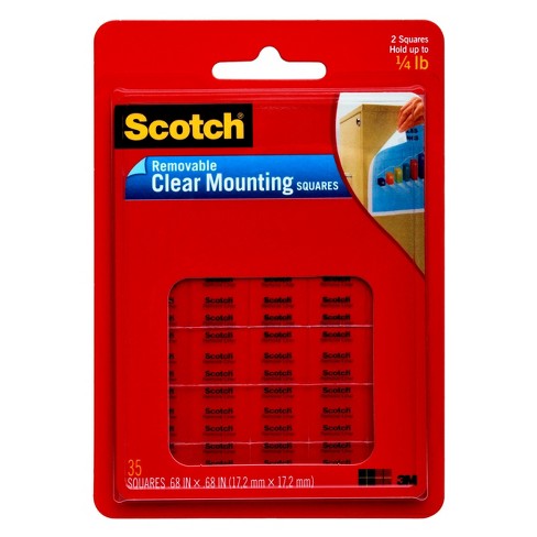 Scotch Removable Clear Mounting Squares