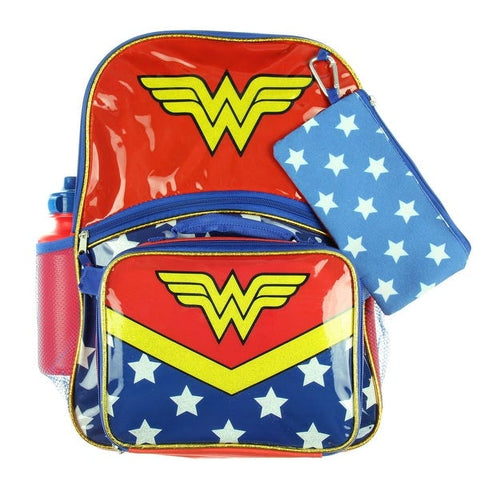 Wonder Woman Backpack 5pc Set