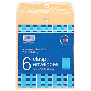 Clasp Envelopes JOT 9*12 (6/pk)