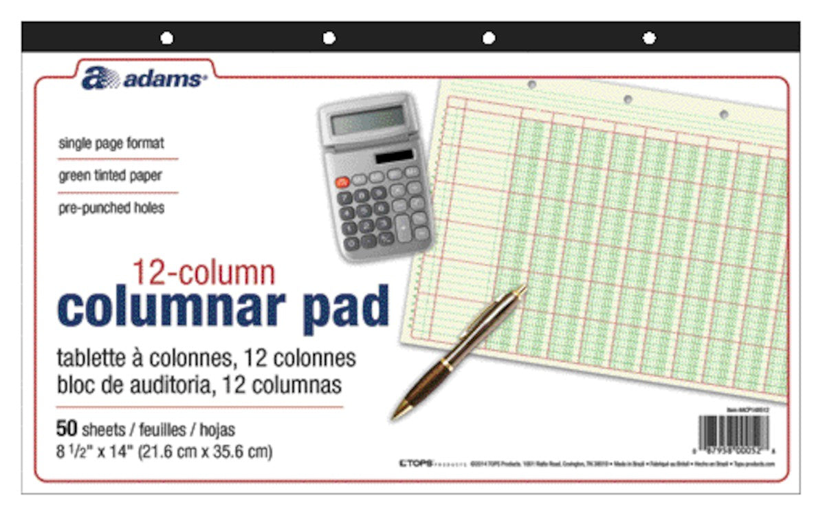 Columnar Pad NORCOM 8 1/2 * 14 (50 Sheets)