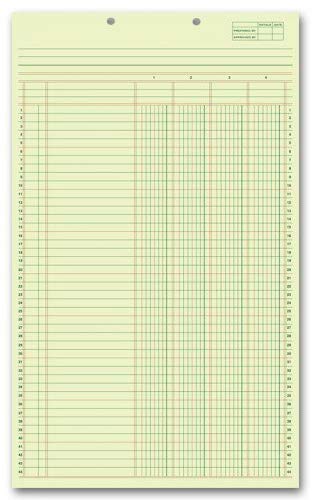 Columnar Pad NORCOM 8 1/2 * 14 (50 Sheets)