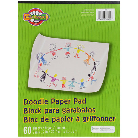 Doodle Paper Pad LITTLE FINGERS ( 60 Sheets 9in*12*in)