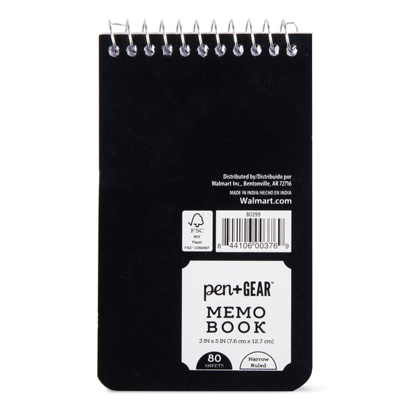 Memo Book Pen+Gear (80Sheets ,7.6Cm*12.7CM)