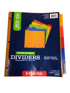 Index Dividers PEN + GEAR 5 COUNT