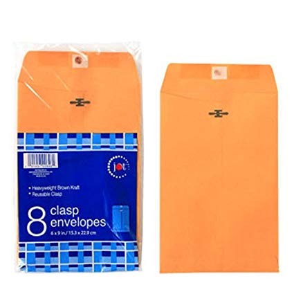 Clasp Envelopes Jot 6*9 (8/pk)