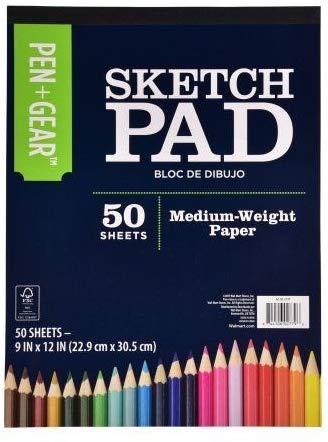 Sketch PAD PEN +GEAR  (50 Sheets 22.9cm*30.5cm   )