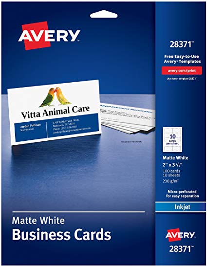 Buisness Cards Matte White (AVERY 28371)