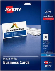 Buisness Cards Matte White (AVERY 28371)